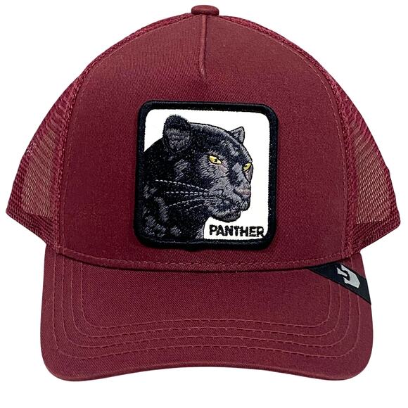 Goorin Bros The Farm Panther Trucker Snapback Hat Cap Maroon New - Picture 1 of 7